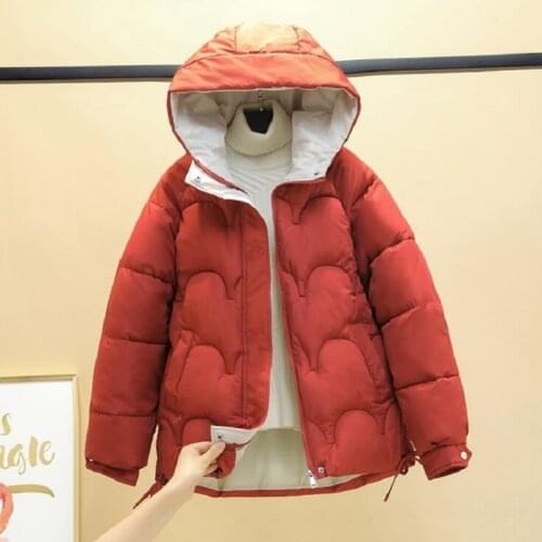 2021 Winter Women jacket parkas Solid Oversize Thick Long Sleeve Pockets Female Warm Coat