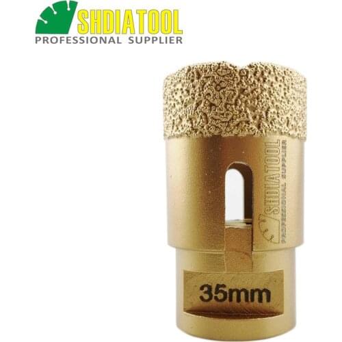 SHDIATOOL 1pc Dia 35mm M14 Vacuum Brazed Diamond Drilling Core Bits Drilling Bits Tile Granite Marble Hole Saw Diamond Drill Bit