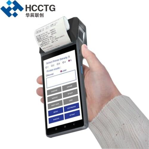 17mm Thin Body Powerful Handheld Andriod10 Smart PDA Terminal with Printer Barcode Scanner POS (Z300)
