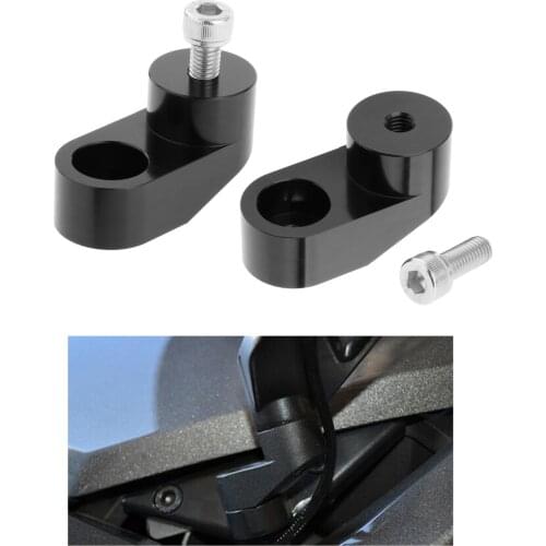 2x Motorcycle Bike Billet Adjustable Mirror Mount Risers Kit Side View Mirror Riser Fits for Polaris Slingshot 2015-2020