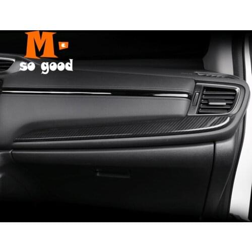 2017 2018 For Honda CRV CR-V ABS Carbon Car Front Head Left Side Co-pilot Dashboard Decoration Strip Cover Trim Accessories