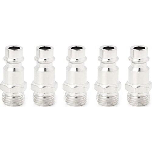 5 Pcs Euro G1/4 Male Thread Air Line Hose Fitting Connector Quick Release Tools