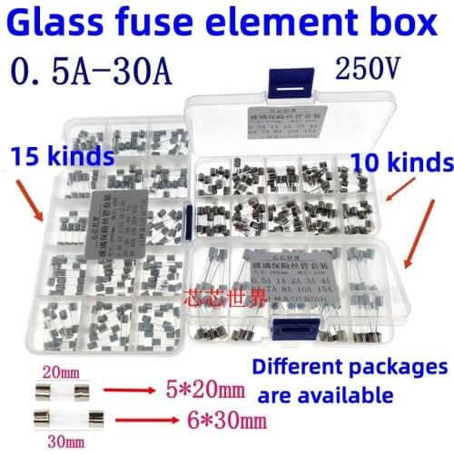 50PCS-150PCS/LOT Optional Glass fuse 5*20MM 6*30MM chosse Fast fuse 0.5A 1A 2A 3A 4A 6A 7A 8A 10A 15A 20A 30A