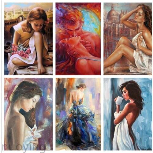 5D Diy Diamond Painting Full Drill Square Sexy Woman Series 3D Diamond Embroidery Cross Stitc Portrait Crystal Mosaic Wall Decor
