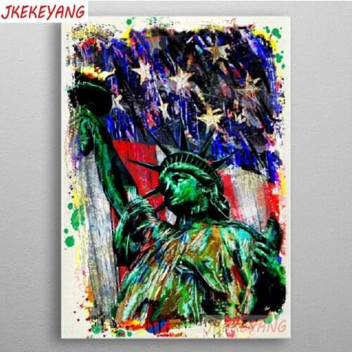 5D DIY square/round Diamond painting Statue of Liberty Cross Stitch Diamond Embroidery Pattern Rhinestone J2396