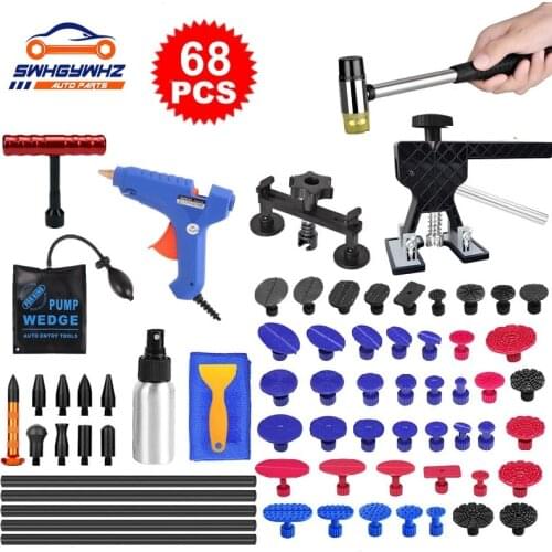 Car Paintless Dent Repair Tools Dent Repair Kit Car Dent Puller with Glue Puller Tabs Removal Kits for Vehicle Car Auto