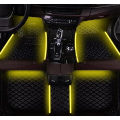 All Weather Car Floor Mats Carpet Car Led Strip Lights Kit For Citroen C4 Cactus 2018-2019 Car Accessories