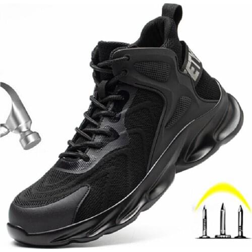 Breathable Work Safety Shoes Women Work Shoes Sneakers Men Puncture-Proof Protective Shoes Unisex Lightweight Safety Boots
