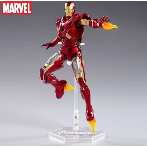 Marvel Avengers hero Iron Man suit 7-inch mark7 1:10 ABS+PVC Tony Stark MK7 armored action figure model with movable joints