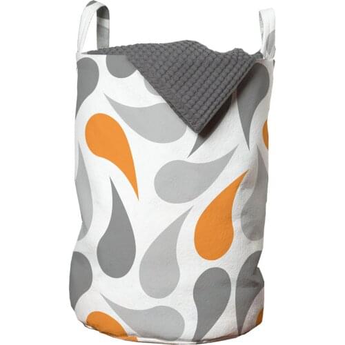 Geometric Laundry Basket Teardrop Pattern in Vintage Vibes Organizer for Clothes Underwear Socks Toys Wash Bag & Home Storage
