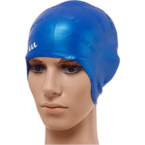 H642 High elasticity Waterproof Soft Silicone Long hair Comfort Men and women Swimming cap Multi-color optional