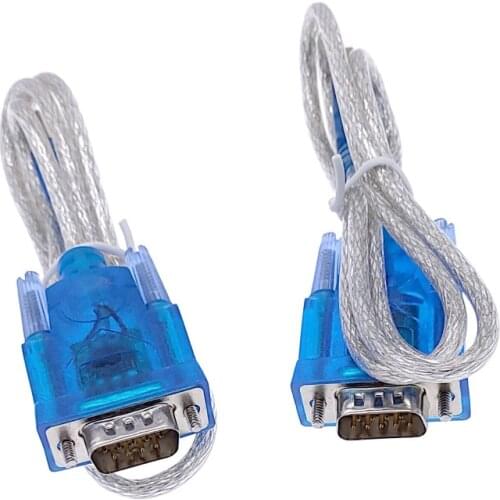 2Pcs CH340 USB to RS232 Serial Port 9 Pin DB9 Cable Serial COM Port Adapter Convertor Support Windows 7 Total Length 80cm