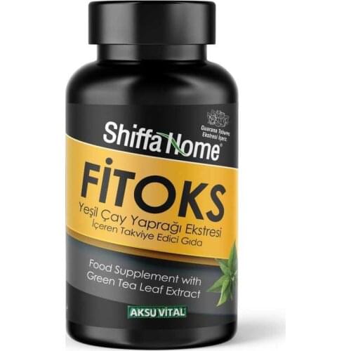 Aksu Vital Shiffa Home Fitoks 90 Capsules Green Tea Leaf Weight Loss Caffeine Vitamin Antioxidant Grape Useful Core Metabolism