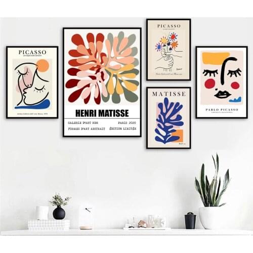 Matisse Abstract Woman Blue Coral Nude Wall Art Canvas Painting Nordic Posters And Prints Wall Pictures For Living Room Decor