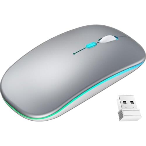 Wireless Mouse RGB Bluetooth Computer Mouse Gaming Silent Rechargeable Ergonomic Mause With LED Backlit USB Mice For PC Laptop