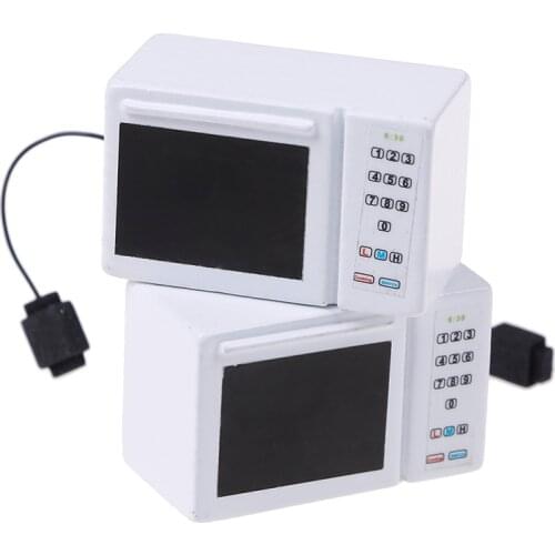 1:12 Kitchenware Cookware Set for Dolls House Miniature Model(Microwave oven) Home Kitchen Furniture Toys