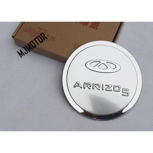 Stainless Silver color Fuel tank cover sticker for Chinese CHERY ARRIZO 5 Auto car motor parts