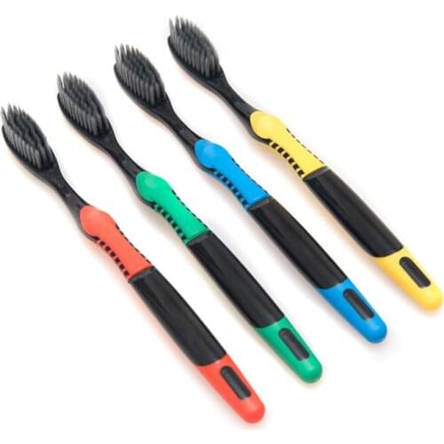 2018 New Toothbrush Bamboo Charcoal Nano Tooth Brush Soft Bristle Bamboo Toothbrush 4 Pieces/Lot Adults Toothbrushes