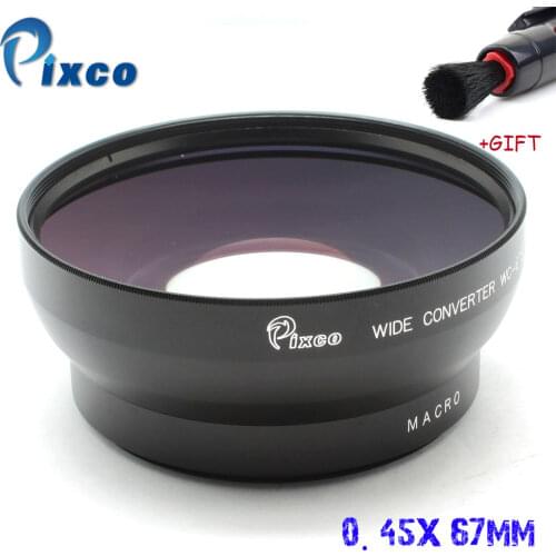 Pixco 67MM 0.45X thread lens Super Macro Wide Angle Lens For canon nikon sony PENTAX olympus DSLR DV SLR Camera