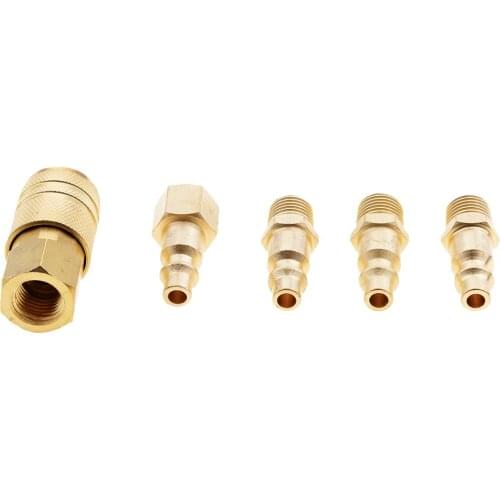 5PCS Air Hose Line Quick Coupler Adapter 1/4 NPT Fitting Compressor