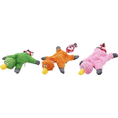 Useful New Pet Supply Cute Papa Duck Plush Dog Toy With Rope Knotted Dog Toy Three Colors Good Quality Hot Sell