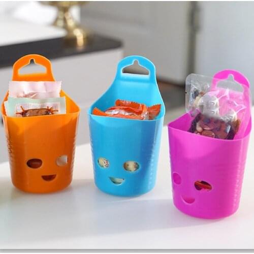 Portable Wall Mounted Bathroom Kitchen Living Room Hanging Storage Basket Holder Organizer