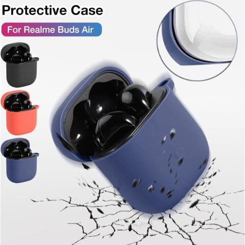 Anti-shock Silicone Full Protective Cover Charger Box Portable Replacement Case For Realme Buds Air Sports Bluetooth5.0 Earphone