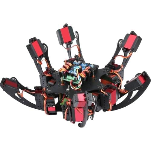 Hexapod Robot Spider Crawling Robot PS2 Control 25kg Metal Steering Gear Free Source Code for Arduino DIY STEM Program Toy Kit