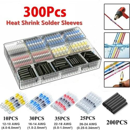 Thermal Shrinkage Electrical Car Wires Connector Heat Shrink Butt Crimp Extrusion Terminals Block Cable Termination Splice Kit