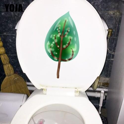 YOJA 11.7X22.7CM A Drop Of Water Creative Tree Creative Wall Stickers For Kids Rooms WC Decor Toilet T1-1689