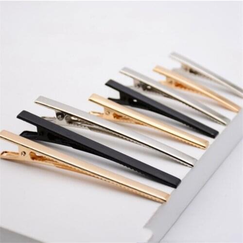 10pcs 5mm Width 47/60/80mm Alligator Hair Clip Hairpin Flat Top With Teeth Blank Setting For DIY Hair Clips Jewelry Making