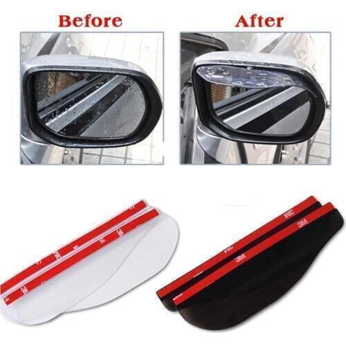 2xCar Rear View Mirror Mirror Rain Visor Rain Eyebrow Universal Auto Accessories