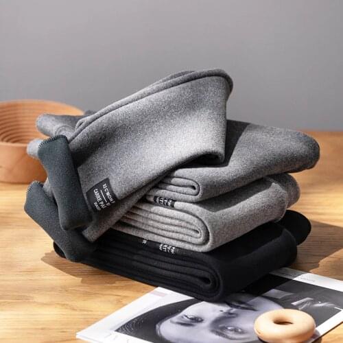 Large Size Velvet Leggings Warm Pants Women Thicken Cotton Soft Comfy Solid Fleece Leggings Pencil Pants 2020 Autumn Winter