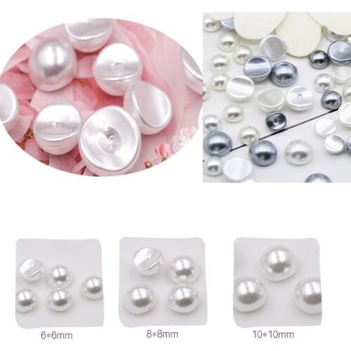 10mm 20Pcs 3D Highlights Matte Candy Concave pearls curved Top Level Beads DIY Nail Art Glitter pearls Manicure Decoration Tool