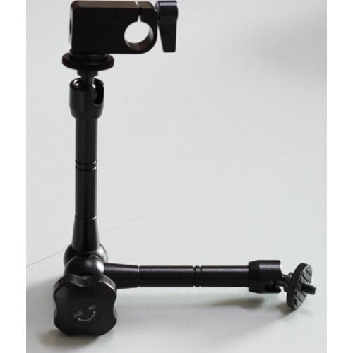 11" Lightweight Variable Friction Arm with 15mm rod clamp fr camera tripod rail