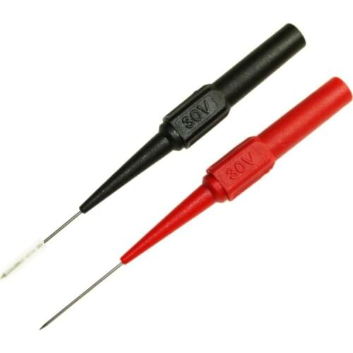 2Pcs Black/Red For Banana Plug 0.7mm Jack Copper Test Lead Probe Stainless Steel Test Needle Multimeter Tools