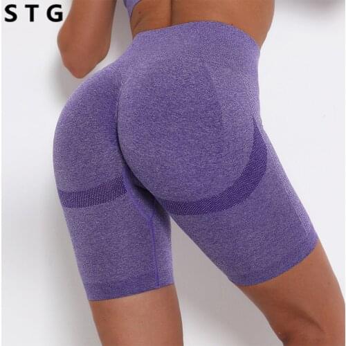 2021 Seamless High Waist Yoga Shorts Women Fitness Clothes Gym Shorts Tummy Control Athletic Short Workout Running Leggings