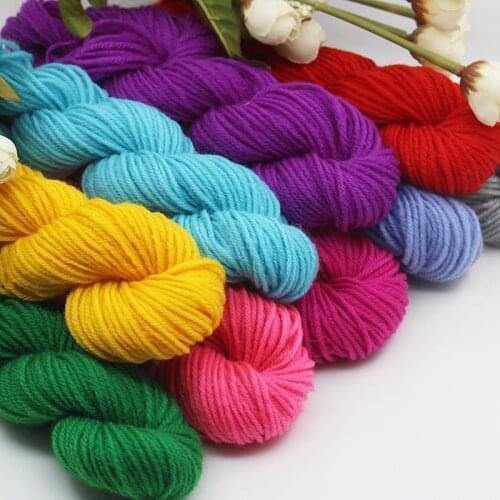25g/ball Thick Dyed Yarn Cotton Blended Wool Anti-Pilling Crochet Milk Yarn For Baby Hat Scarf Sweater Blanket Knitting Thread