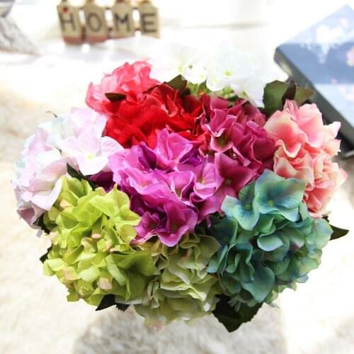 35CMArtificial Flower Hydrangea many Head Peony Bridal Bouquet Silk Flower For wedding Valentines Day Party DIY home Decoration