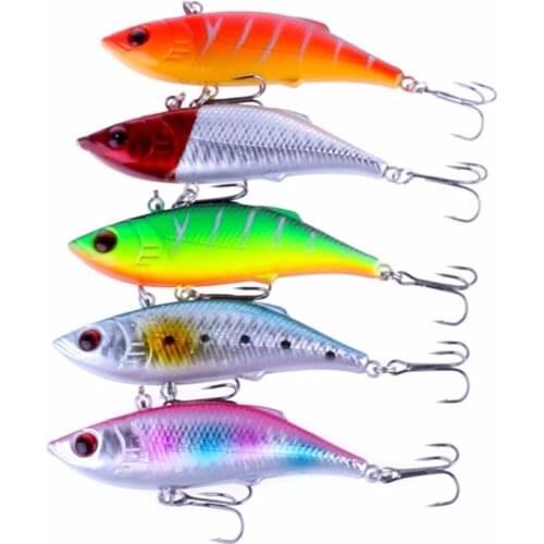 5Pcs Rattlin Vib Fishing Lure 7.5CM 10G Artificial Bait Vibration Fishing Tackle Crankbaits Pesca Wobblers Swimbait
