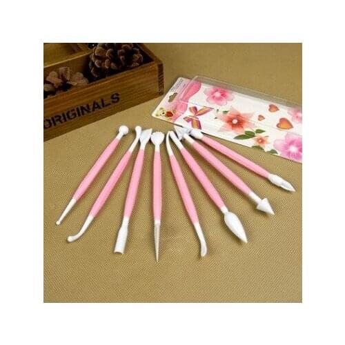 8pcs/sets Fondant Baking Utensil Carving Tools Fondant Cake Mold Cake Chisel Shaping Pen
