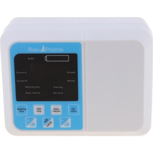 1Set Automatic Irrigation System Intelligent Water Timer Solar Powered Watering Device with Waterproof LCD Display Digital