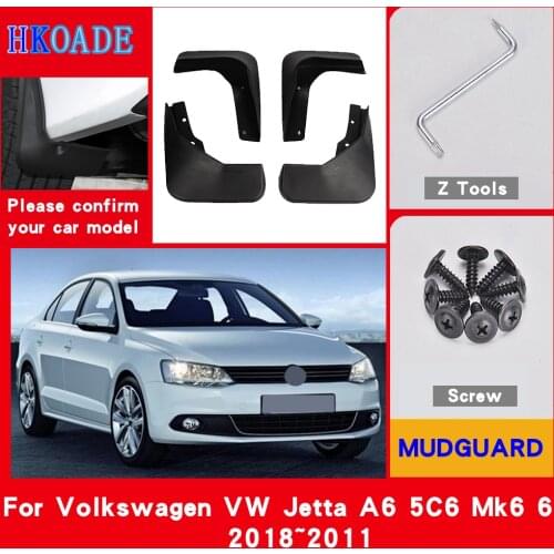 Car Mud Flaps For Volkswagen VW Jetta A6 5C6 Mk6 6 2011-2018 Mudguards Splash Guards Fender Mudflaps Car Fender Accessories