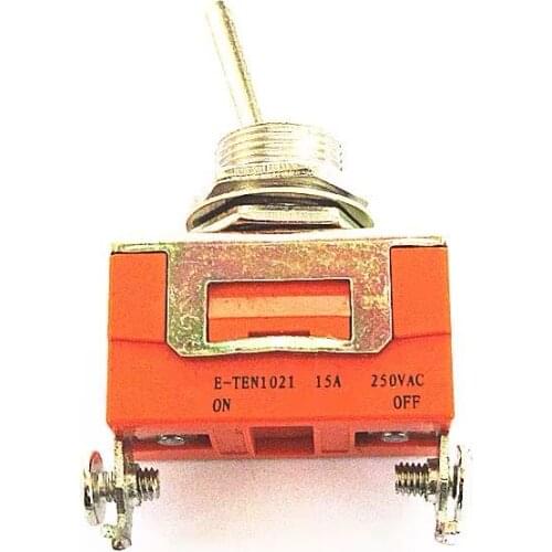 Free Shipping 1pcs Good Quality E-TEN1021 2-Pin SPST 2 Terminal ON-OFF 15A 250V Toggle Switch orange