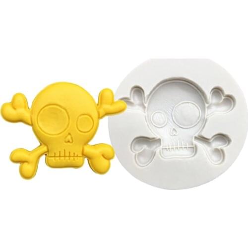 Skull Halloween Silicone Sugarcraft Chocolate Cupcake Baking Mold Resin Tools Fondant Cake Decorating Tools