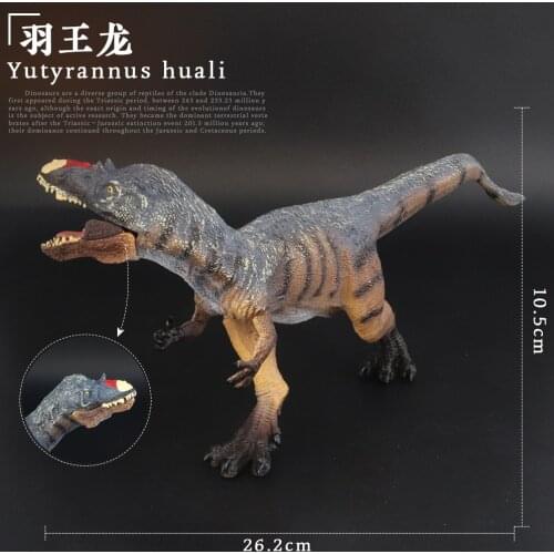 Prehistoric Jurassic Dinosaurs World Yutyrannus huali Big Size Animals Model Action Figures PVC High Quality Toy For Kids Gift