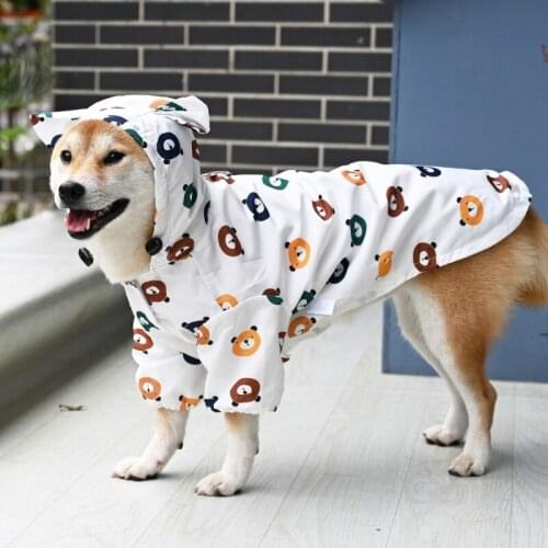 Welsh Corgi Dog Raincoat Pug French Bulldog Shiba Inu Dog Clothes Samoyed Husky Golden Retriever Waterproof Clothing Coat Jacket