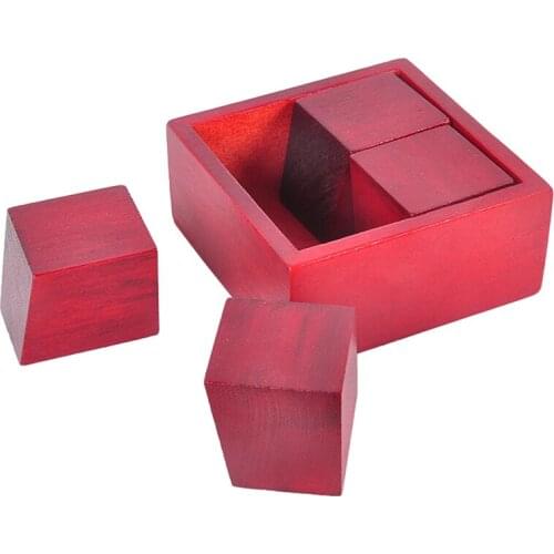 Brain Teaser Wooden Magic Box Puzzle Game Wood Box DIY Geometric Shape IQ Puzzle Toys For Children Adult Classic Toys Education