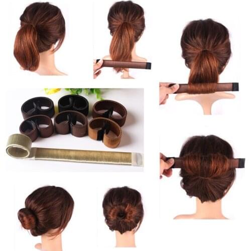 1pc Girl Hair Styling Tools Dount Former Foam French Twist Magic Tool Bun Maker DIY Hair Styling Tools Magic Roller Styling Tool