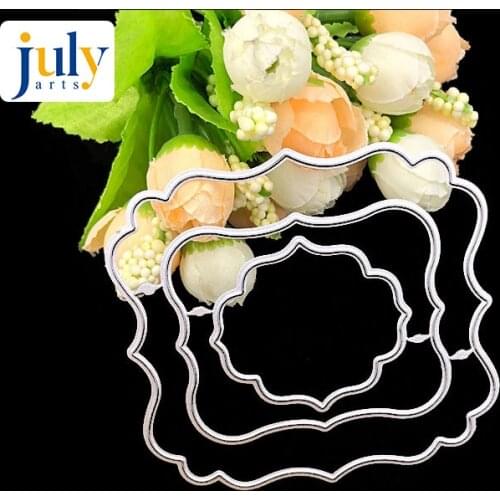 Julyarts 3pcs Mini Album Frame Metal Cutting Dies Stencils For Card Making Decorative Embossing Suit Paper Cards Stamp DIY